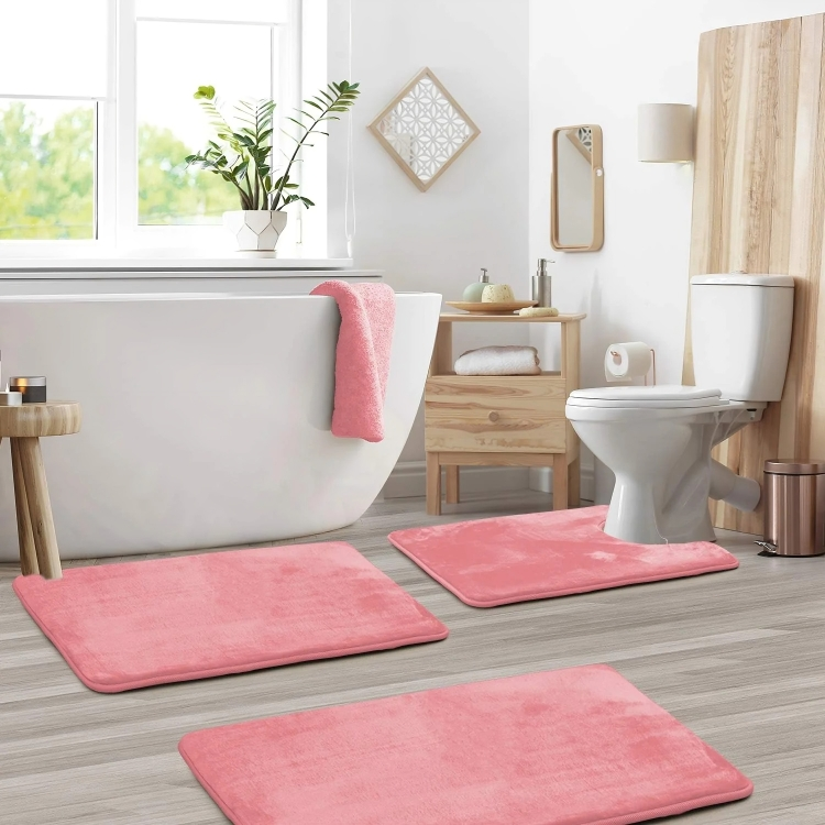 Tapis de Bain Mousse Mémoire Doux et Antidérapant