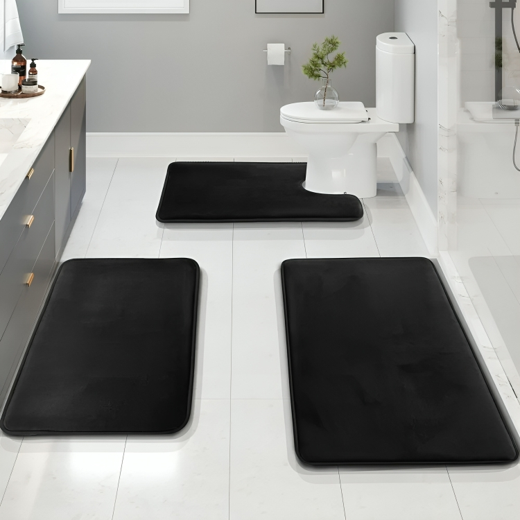 Tapis de Bain Mousse Mémoire Doux et Antidérapant