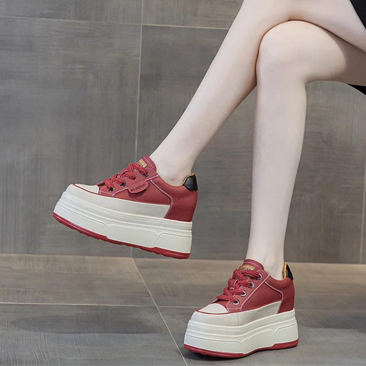 Chaussures Plates-Formes Élévatrices 9 cm pour Femme Moderne