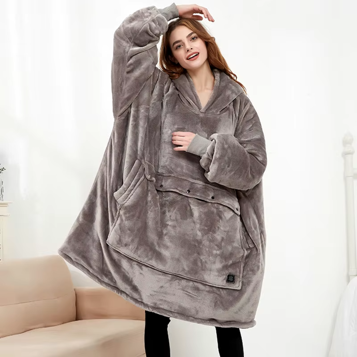 Sweat à Capuche Électrique Chauffant avec Chauffage USB