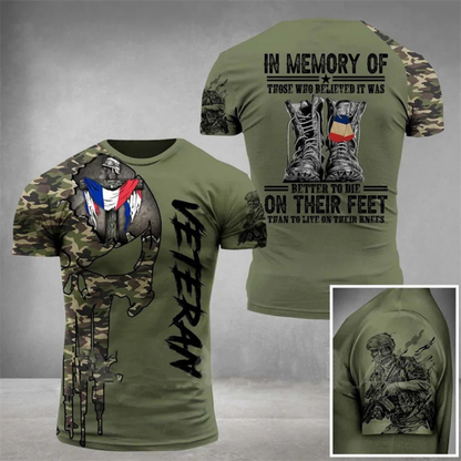 T-shirt Armée Style Militaire Camouflage pour Homme