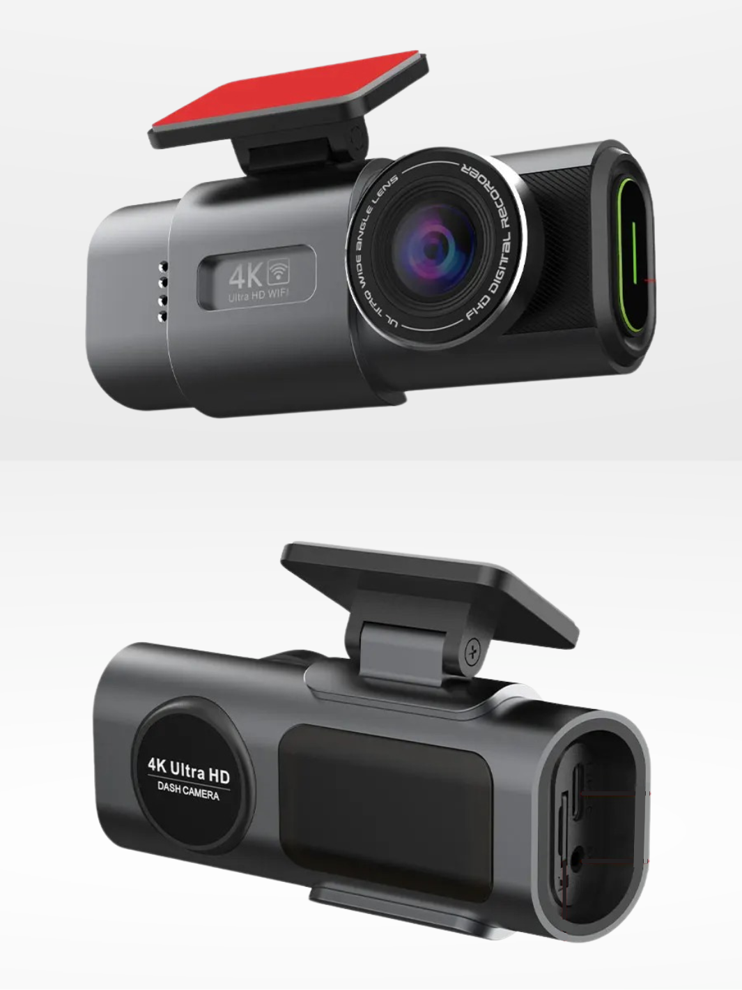 Caméra de Voiture 4K Full HD avec Enregistrement Continu