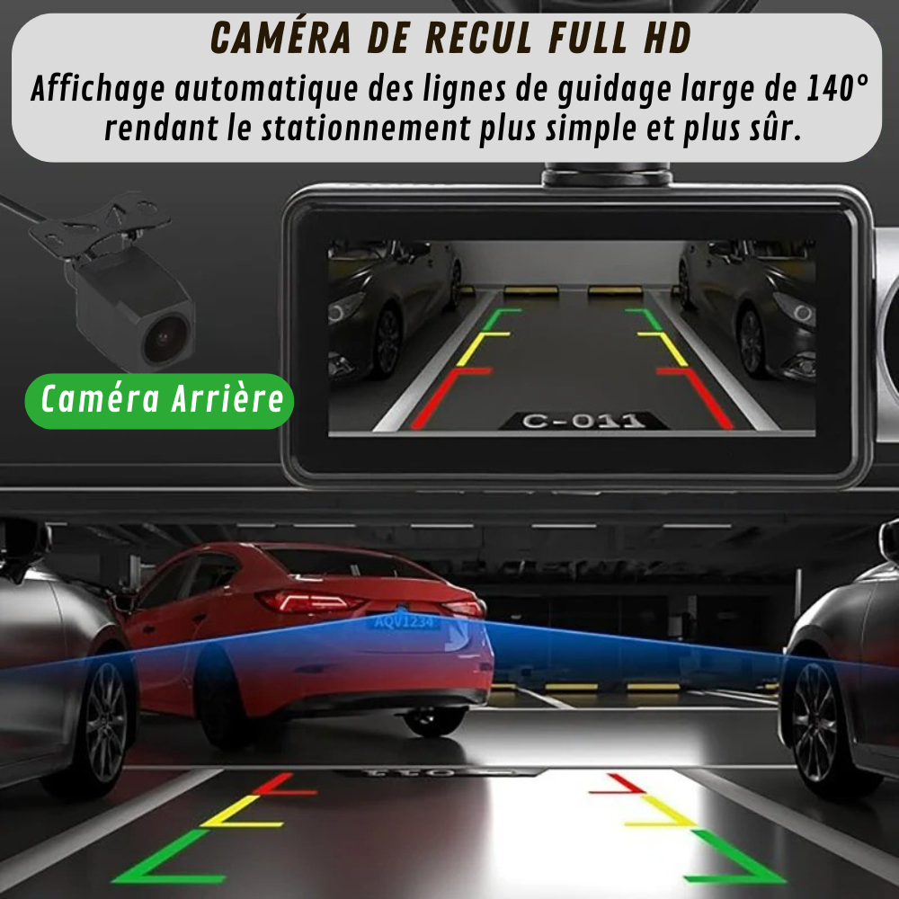 Caméra de Voiture 4K HD avec Enregistrement Continu