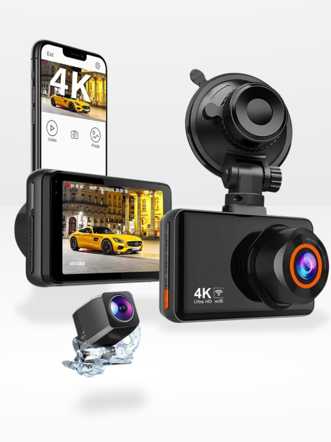 Caméra de Voiture 4K HD avec Enregistrement Continu - Marcherelle