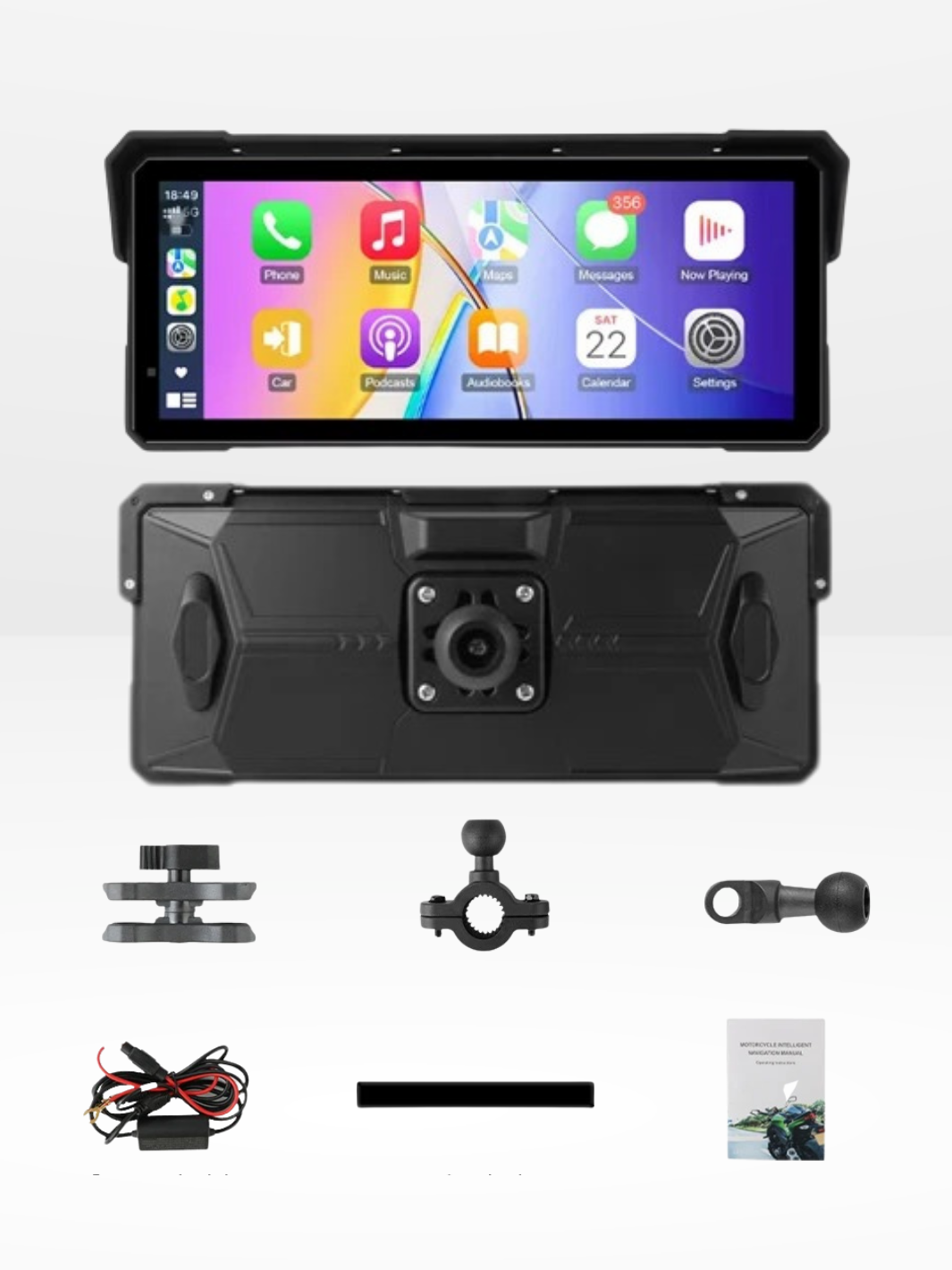 Écran GPS Moto Étanche et Universel pour Carplay