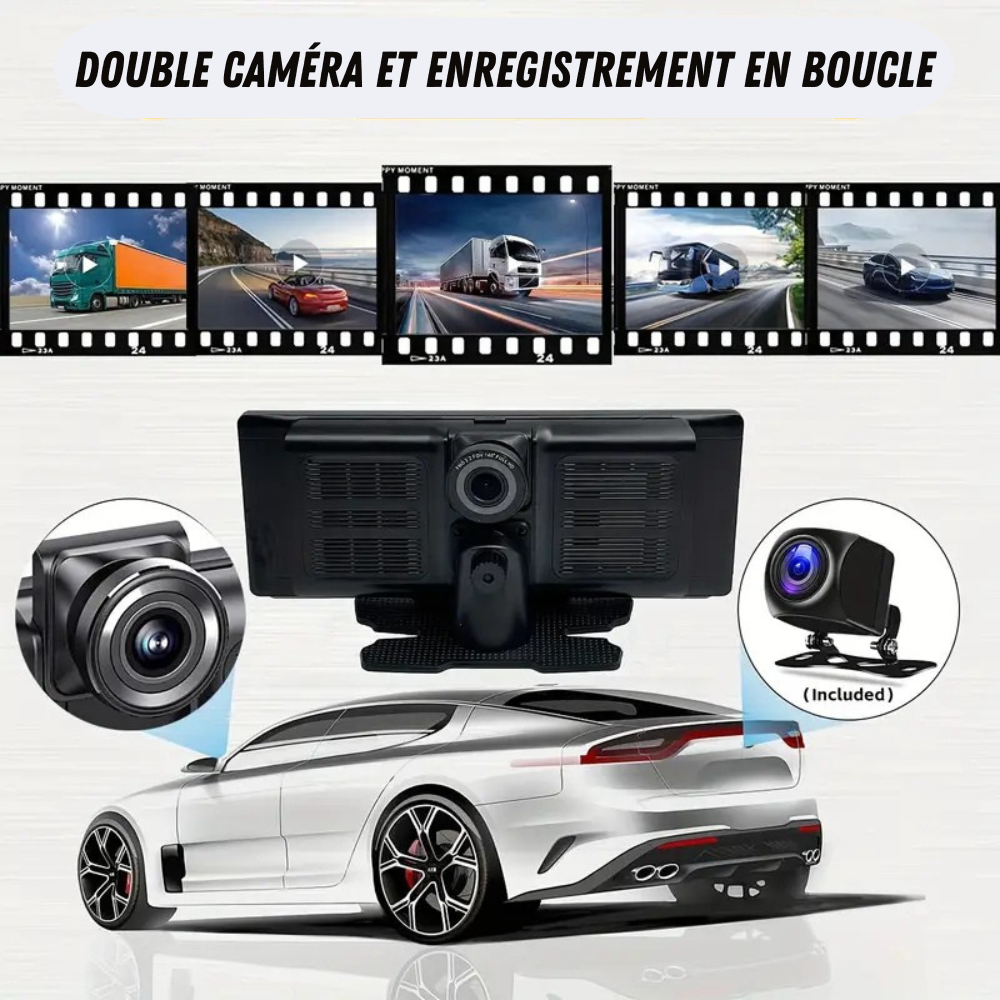 Écran de Navigation CarPlay avec Caméra de Recul Intégrée