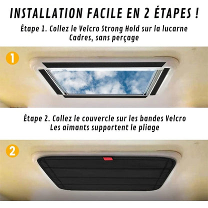 Store de fenêtre pour caravane Roulé et Élégant