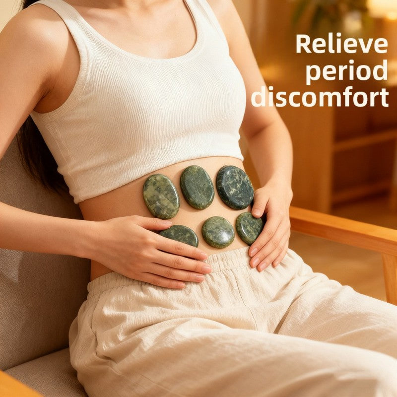 Pierres de Massage Chaudes en Pierre de Jade Naturelle