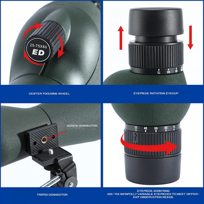 Marcherelle™ – Monoculaire Zoom 15–45× Pour Observation Claire