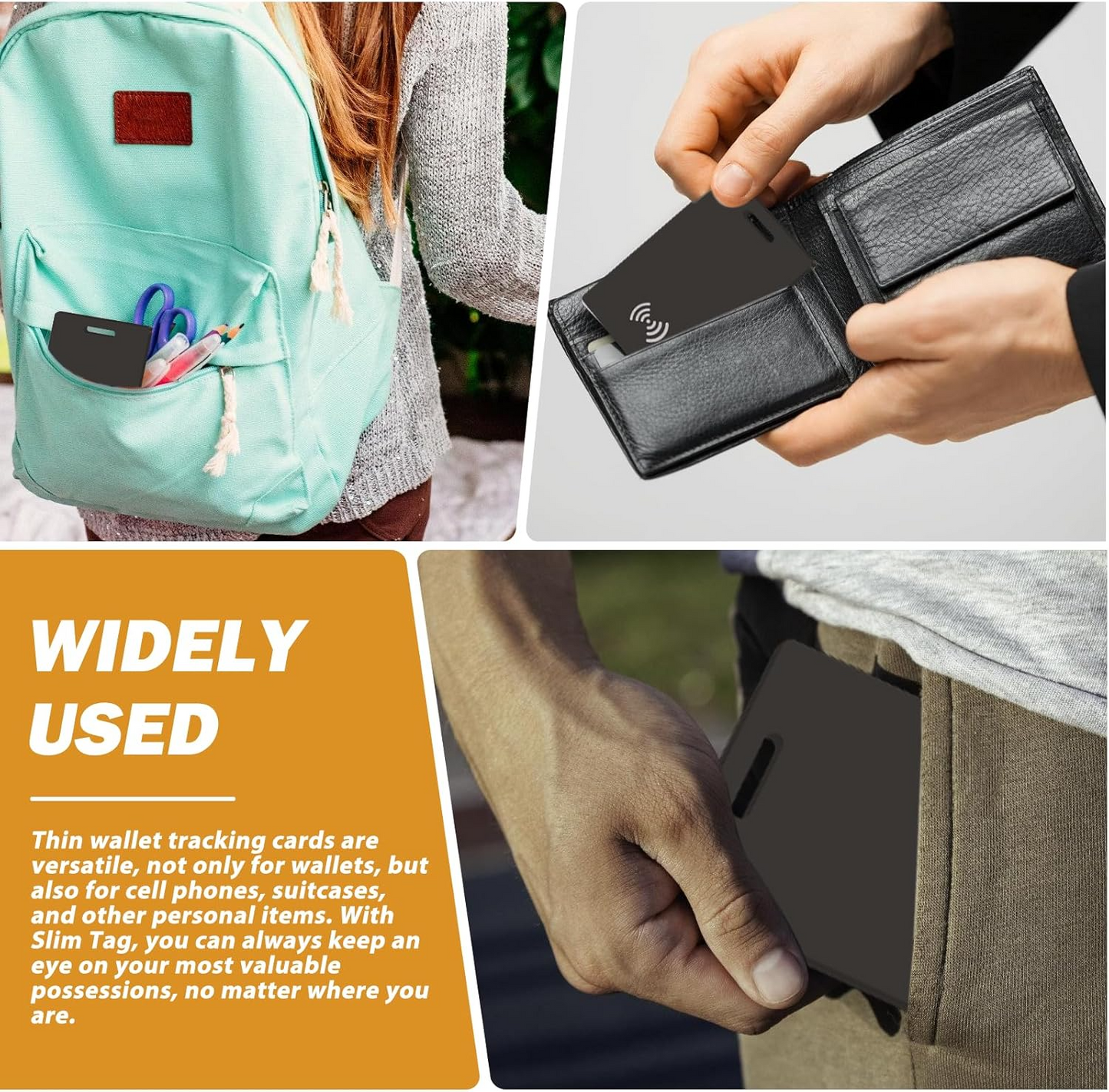 Marcherelle™ – Carte de Suivi de Portefeuille Rechargeable, Compatible Apple Find My