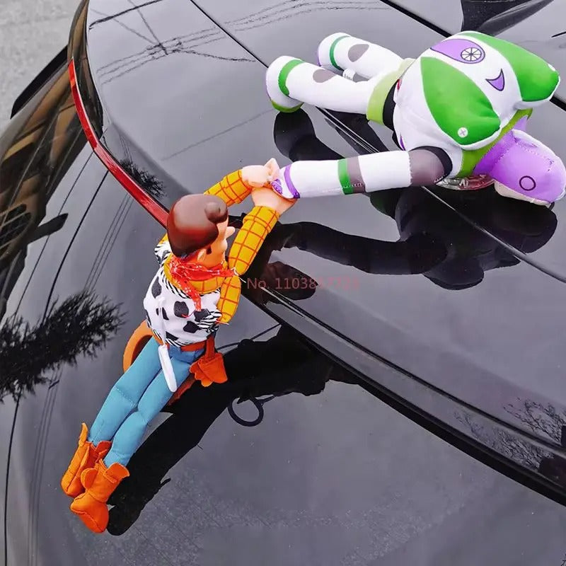 Jouet Peluche Disney Woody et Buzz à Accrocher pour Voiture