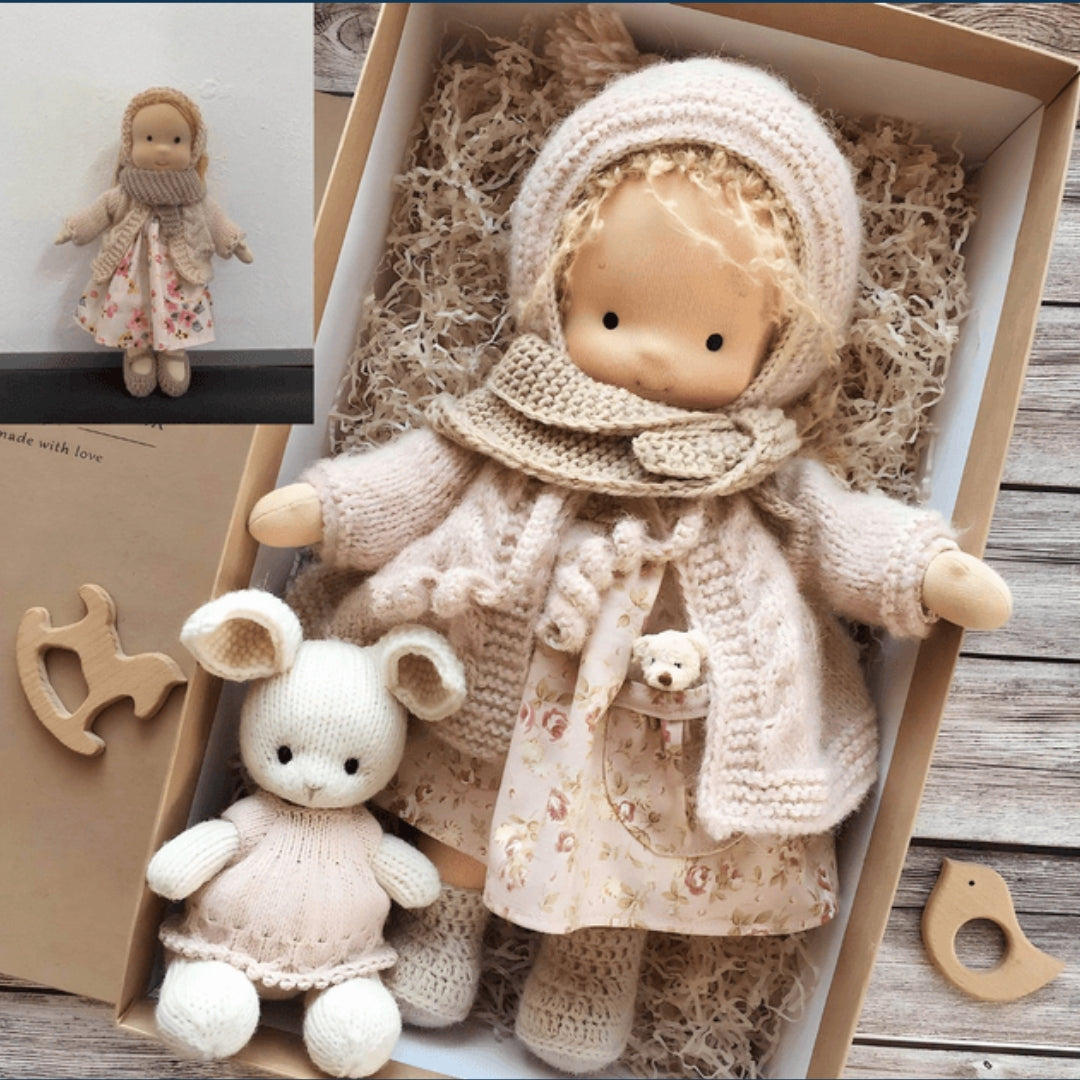 Poupée en coton fait main pour enfant, jouet éducatif créatif